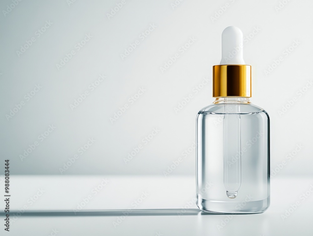 Dropper Bottle with Gold Cap. Dropper Bottle with Gold Cap.
