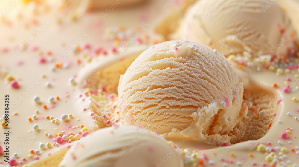 Vanilla ice cream scoop Vanilla ice cream scoop