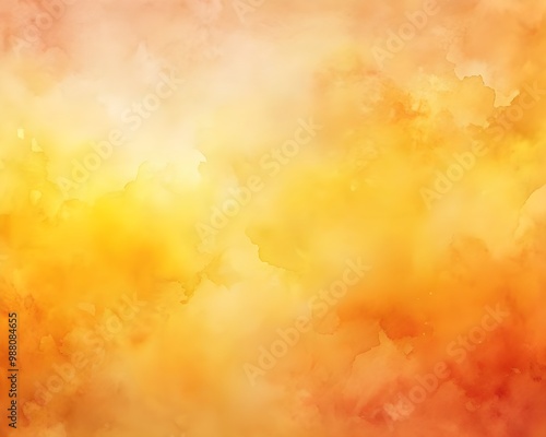 Subtle Yellow and Orange Watercolor texture Background