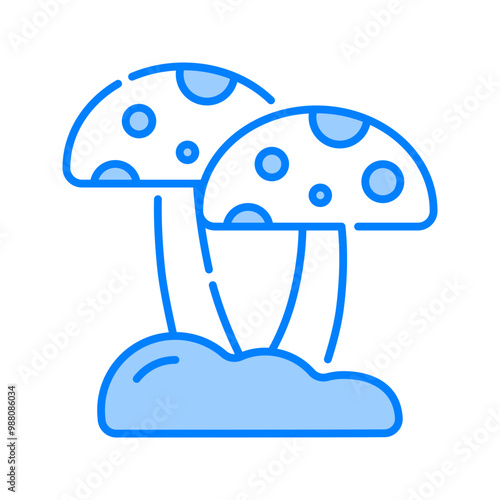 Mushroom icon. mushroom, fungi, fungus, muscaria, amanita, nature, autumn, forest. Vector icon illustration