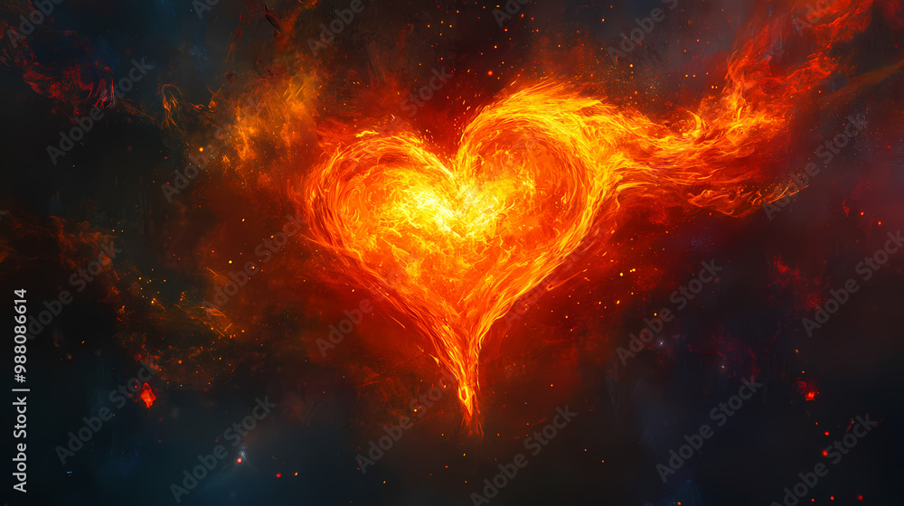 Djinns flame heart, wish-fire core, essence of boundless magic and freedom, close up warmth, nights allure, genies essence. Djinn. Illustration Djinns flame heart, wish-fire core, essence of boundless magic and freedom, close up warmth, nights allure, genies essence. Djinn. Illustration