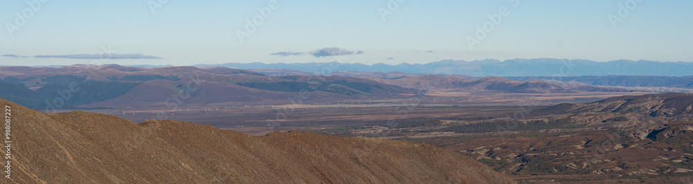 View of the desolate volcanic landscape in Tongariro National Park View of the desolate volcanic landscape in Tongariro National Park