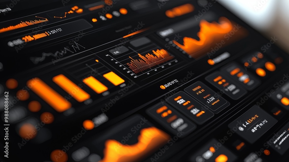 Data Visualization Dashboard in Dark Theme Design Data Visualization Dashboard in Dark Theme Design