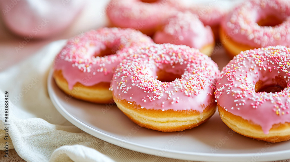 Donuts in a white plate Donuts in a white plate