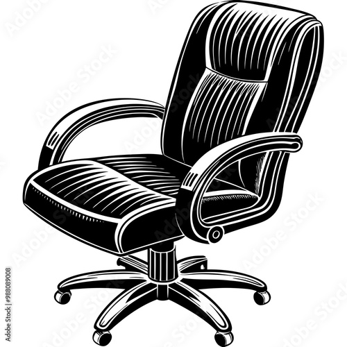 office chair silhouette vector black illustration 