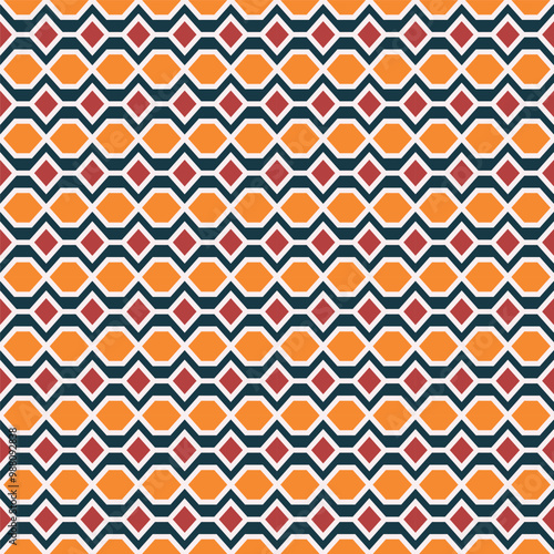 Vector geometric ornament in ethnic style. Abstract seamless pattern with EPS 10.Simple modern background texture. Repeat geo design