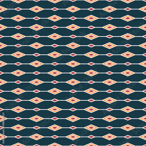 Vector geometric ornament in ethnic style. Abstract seamless pattern with EPS 10.Simple modern background texture. Repeat geo design