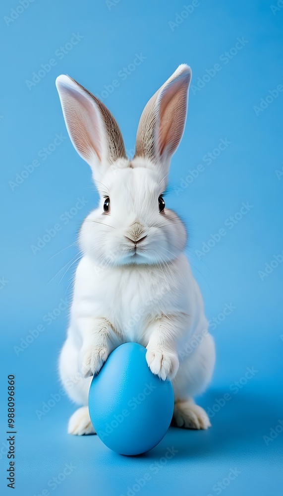 background easter rabbit egg easter blue blue concept bunny painted holiday easter rabbit rabbit hare egg blue spring holiday festive gift present animal cute concept little happy pet young baby