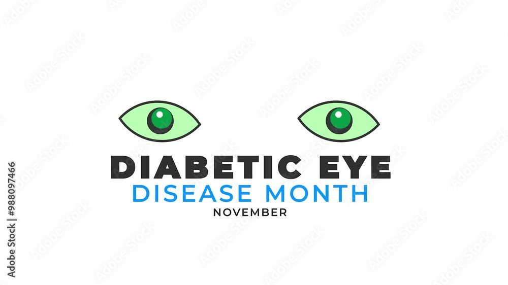 Diabetic Eye Disease Month. Eye animation. Diabetic Eye Disease Month. Eye animation.