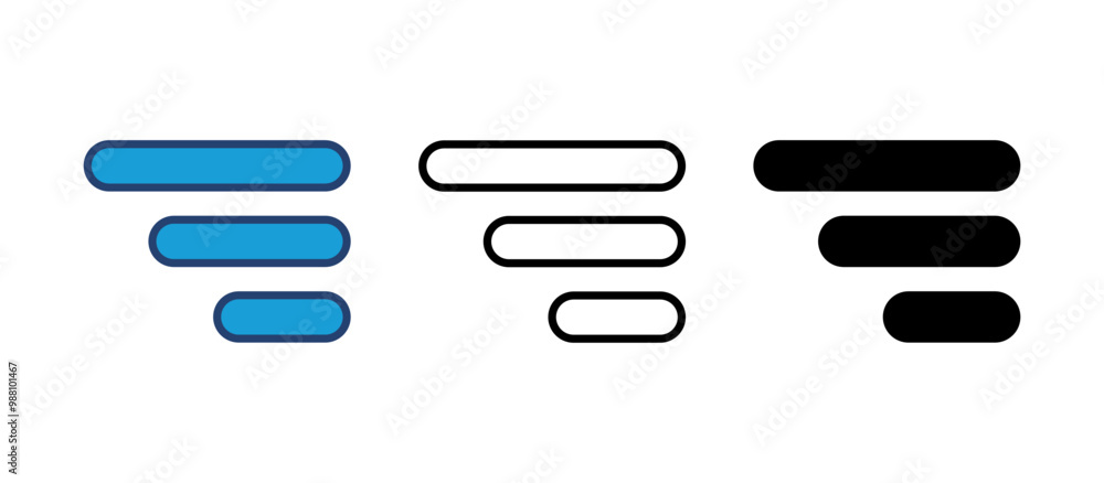 Obraz premium Menu Icon vector. web menu icon. hamburger menu symbol