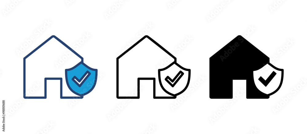 Fototapeta premium house insurance icon vector. house protection icon.