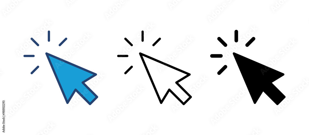 Click icon vector. pointer arrow icon. cursor icon vector Click icon vector. pointer arrow icon. cursor icon vector