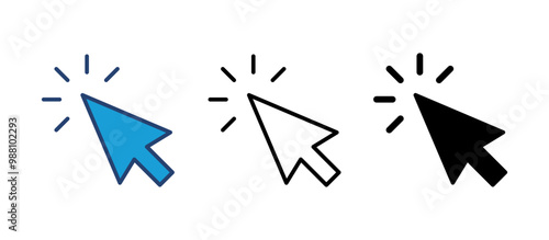 Click icon vector. pointer arrow icon. cursor icon vector