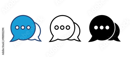 Chat icon vector. speech bubble icon. comment icon vector. message. contact us