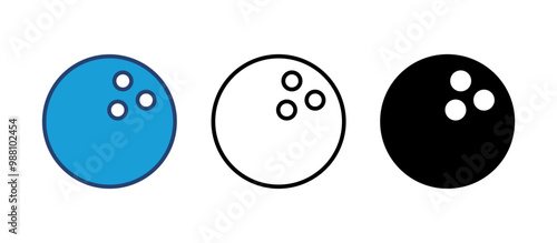 Bowling icon vector. bowling ball and pin icon. bowling pins