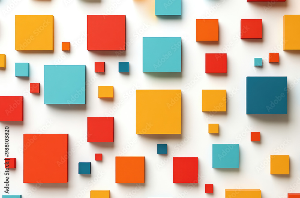 A Variety of Squares in Different Sizes and Rotations for a Modern and Geometric Design Element A Variety of Squares in Different Sizes and Rotations for a Modern and Geometric Design Element