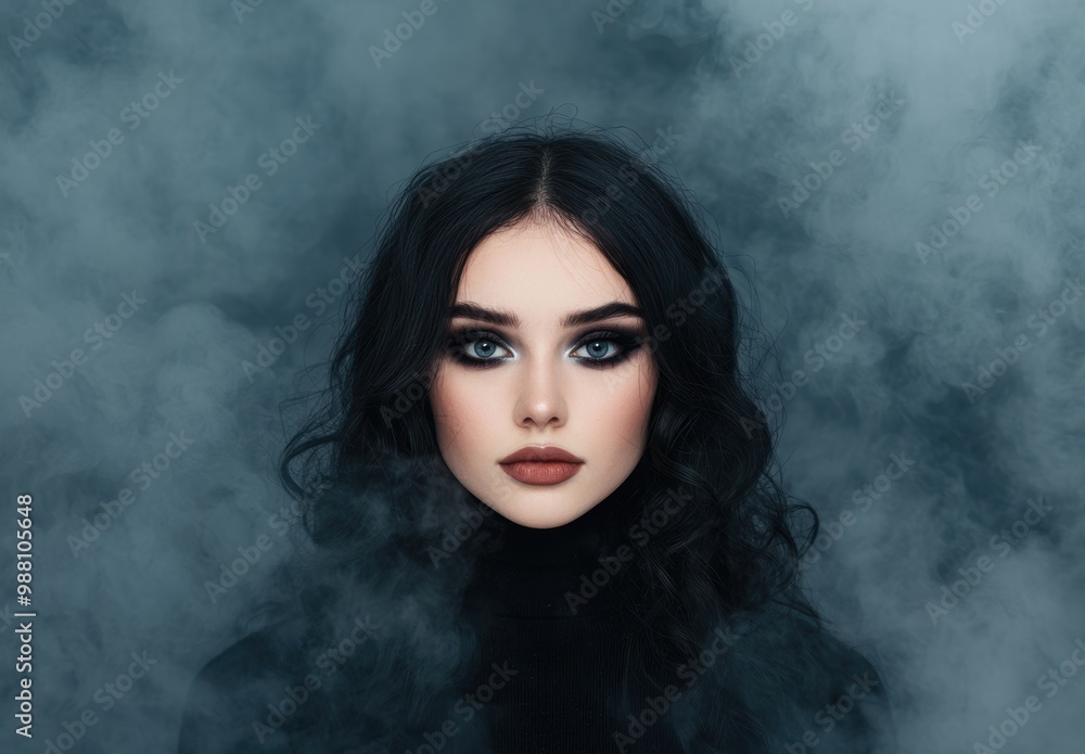 mysterious woman in dark smoke mysterious woman in dark smoke