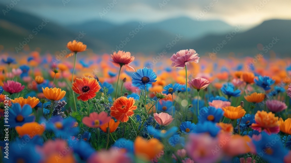 Obraz premium Vibrant Wildflower Meadow