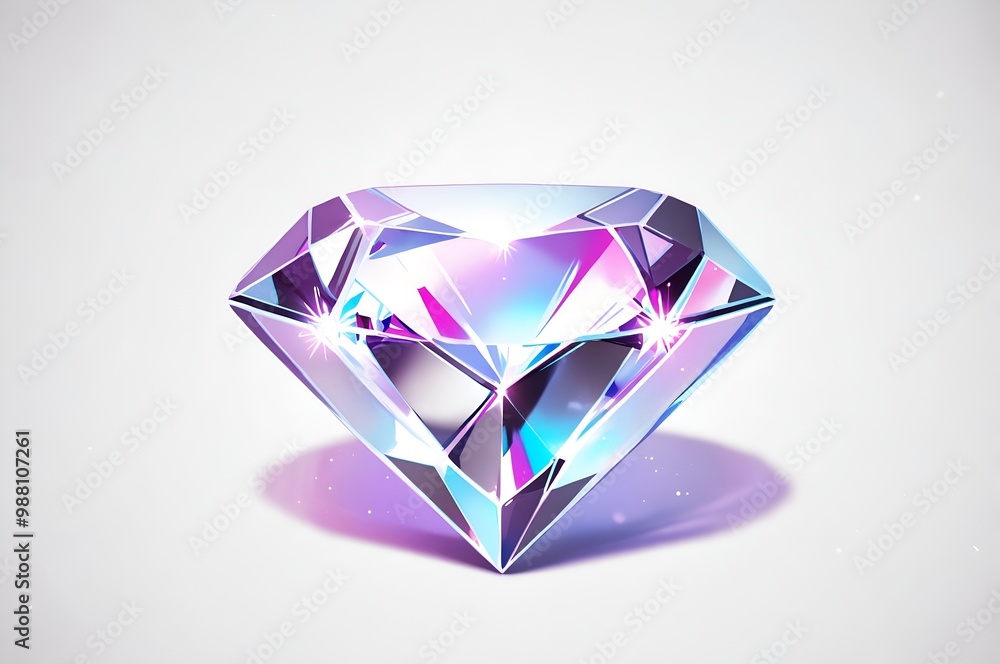 A radiant diamond with a brilliant cut, showcasing its flawless clarity and vibrant light reflections, representing elegance, luxury, and timeless beauty. A radiant diamond with a brilliant cut, showcasing its flawless clarity and vibrant light reflections, representing elegance, luxury, and timeless beauty.