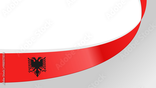 wavy Albania flag vector background with copy space for text. albania national day