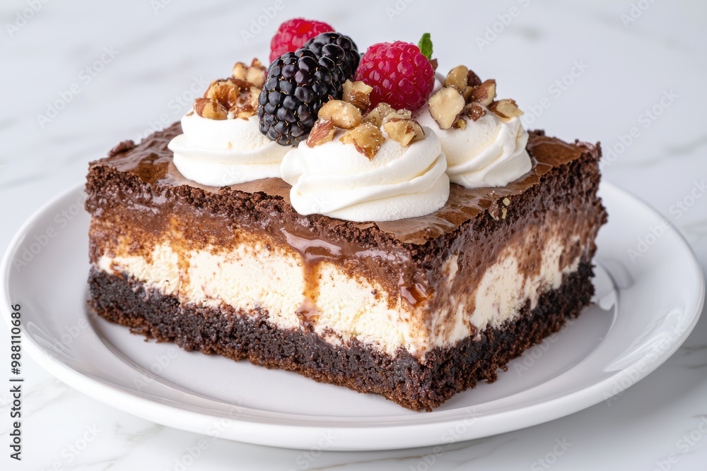 Decadent chocolate and berry dessert cake Decadent chocolate and berry dessert cake