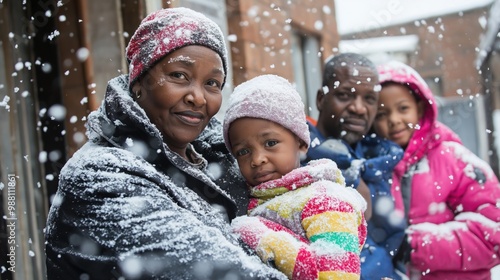 South African family amazed by rare Durban snowfall