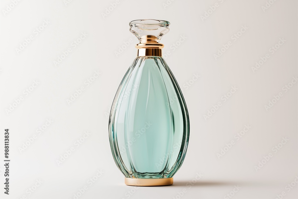 elegant glass perfume bottle with gold cap elegant glass perfume bottle with gold cap
