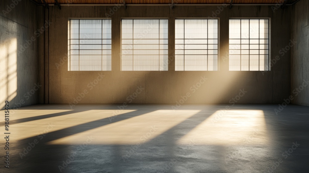 A spacious, empty industrial building with large windows letting in natural light and casting sunbeams on the concrete floor. The building offers a sense of openness, potential, and opportunity. A spacious, empty industrial building with large windows letting in natural light and casting sunbeams on the concrete floor. The building offers a sense of openness, potential, and opportunity.