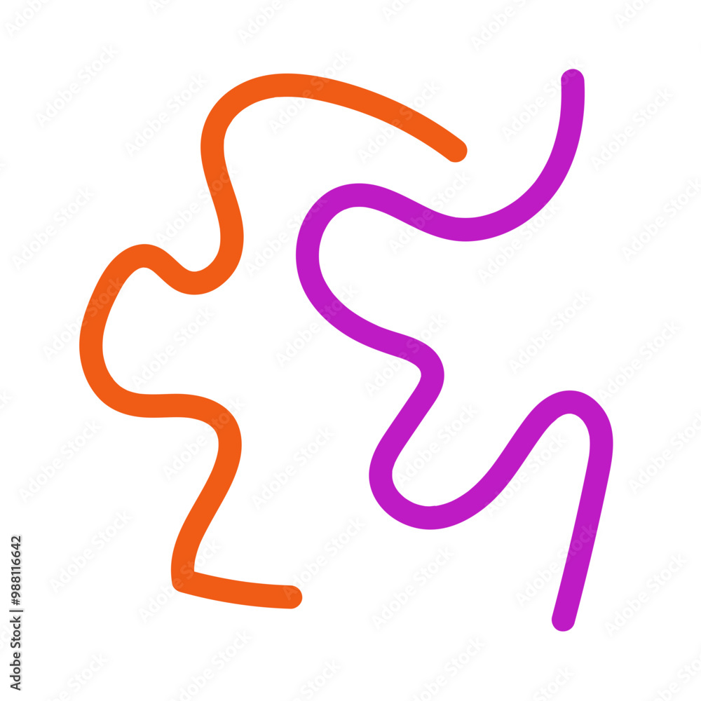 Orange purple squiggly lines abstract vectors Orange purple squiggly lines abstract vectors