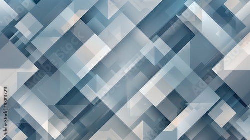 Abstract Geometric Pattern with Blue and Grey Hues