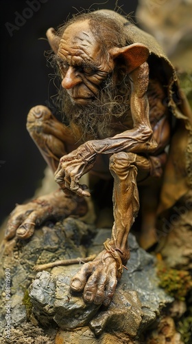 Detailed Fantasy Creature Sculpture: Goblin or Ogre Figurine