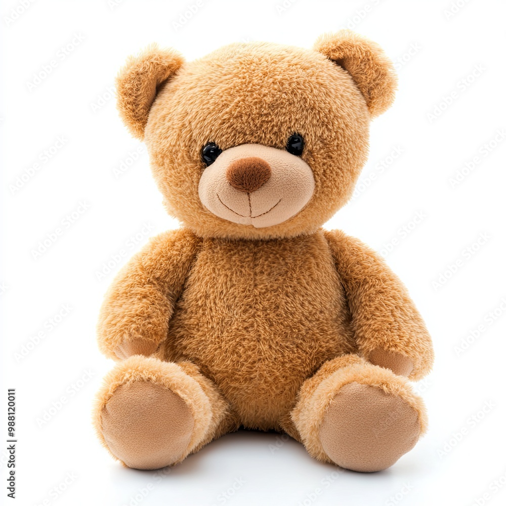 Obraz premium Soft toy bear isolated on white background