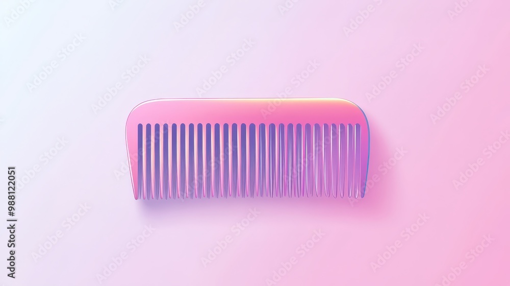 Minimalistic Flat Vector Illustration of Comb with Geometric Shapes and Pastel Colors on Transparent Background Minimalistic Flat Vector Illustration of Comb with Geometric Shapes and Pastel Colors on Transparent Background