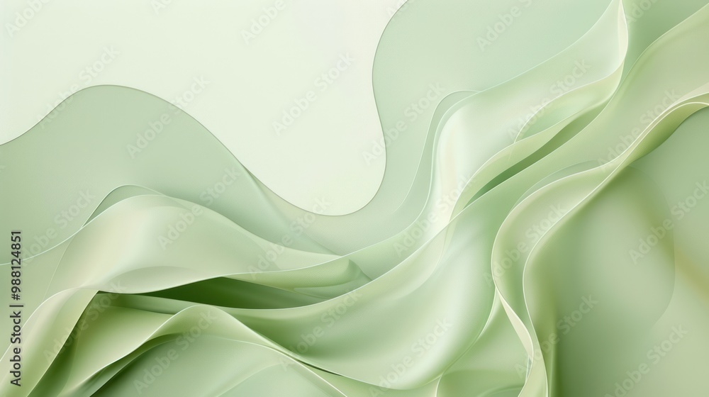 Fototapeta premium Abstract Green Swirls