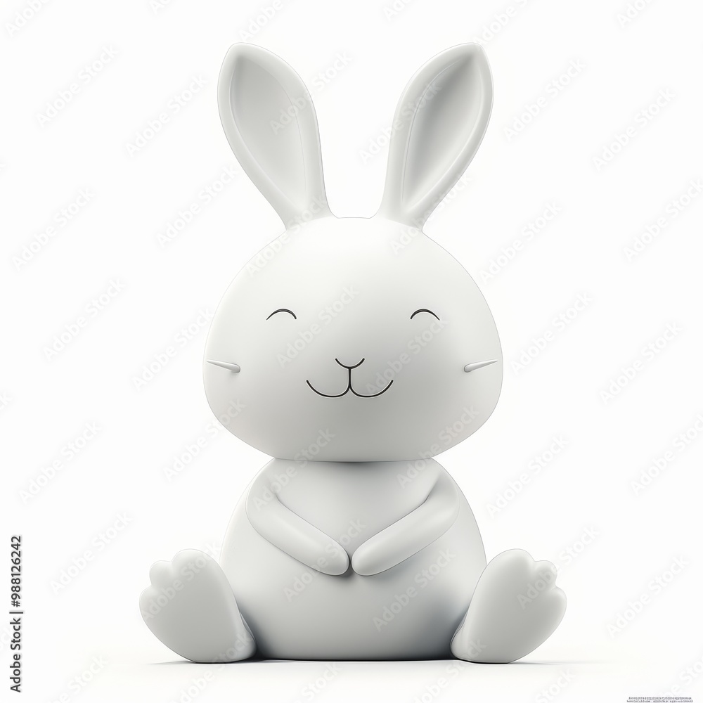 Obraz premium Cute 3D Cartoon Rabbit Character Design