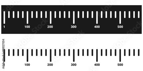 measuring tool icon logo design, ruler icon, editable ruler tool symbol