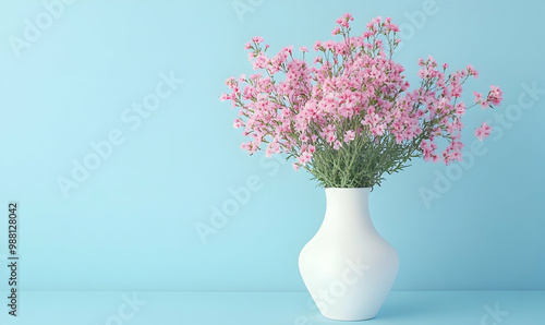 A delicate display of pink limonium sinuatum, statice, flowers