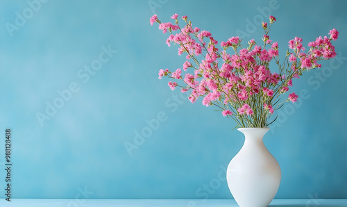 A delicate display of pink limonium sinuatum, statice, flowers photo