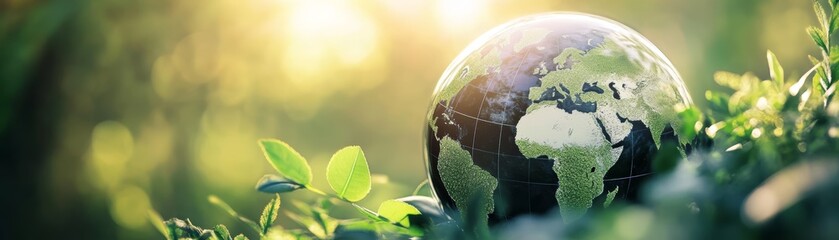 Green Earth Globe in Nature