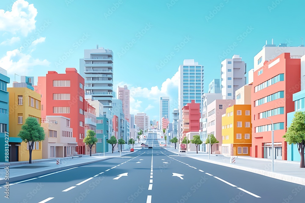 3D isometric city design from a bird's-eye view surrounded by a vast sea of water.. 3D isometric city design from a bird's-eye view surrounded by a vast sea of water..