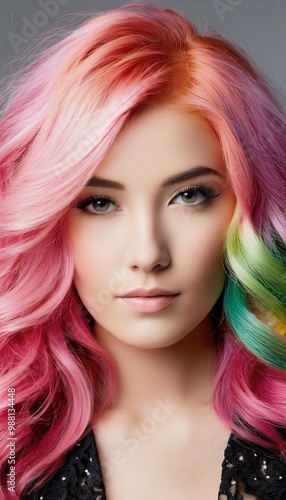 hair pink a lots woman hair colorful  woman vibrant coiffure unique fashion beauty style trendy creative individuality colourful bold confident fashionable pink coiffure hair care hairstylist