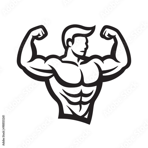 illustration of a bodybuilder