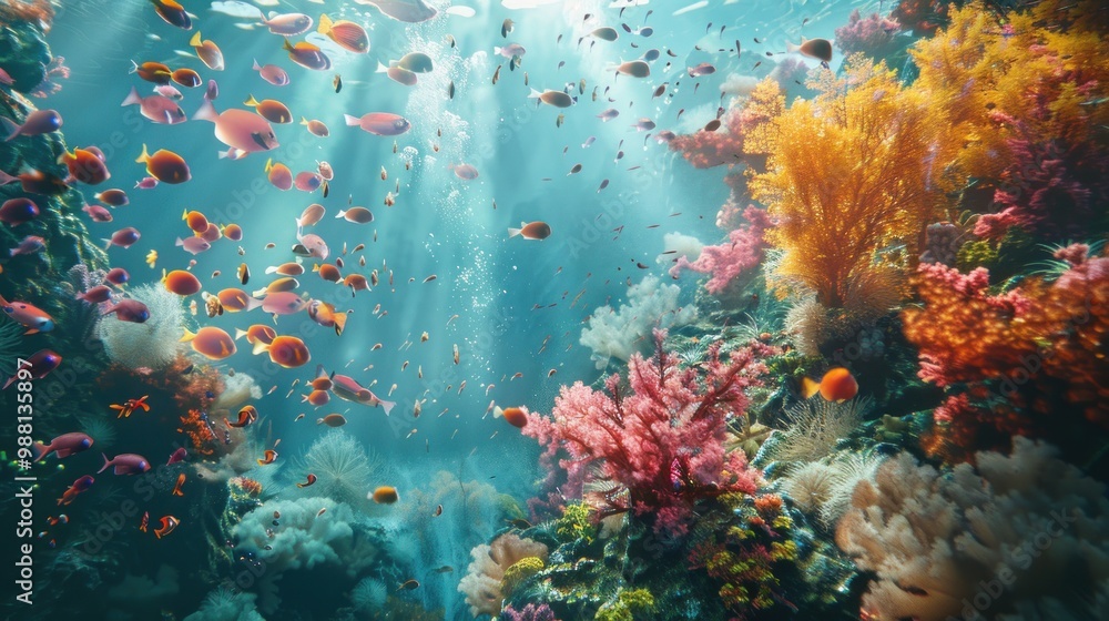 Vibrant Coral Reef Undersea Landscape Vibrant Coral Reef Undersea Landscape