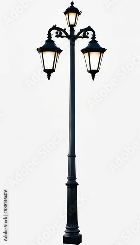 Obraz na płótnie lamp street olated post background lamp post light lantern electric antique isolated retro urban vintage black decorative design metal object old style architecture city street town electricity w salonie