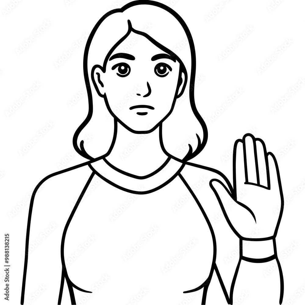 young-woman-show-stop-gesture- young-woman-show-stop-gesture-