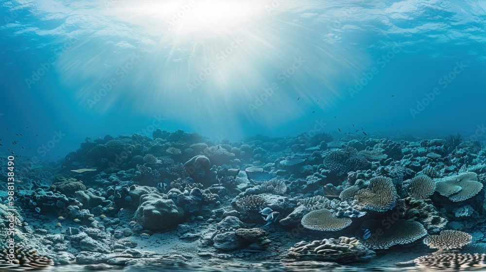 Sunbeams Through Coral Reef Sunbeams Through Coral Reef