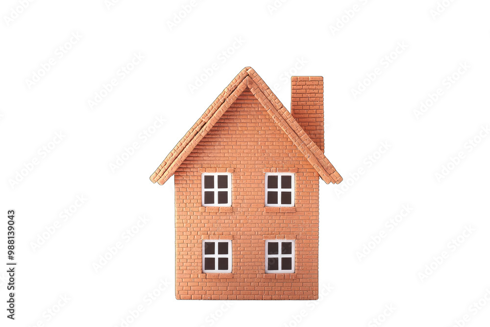 A charming red brick house with four windows and a chimney, perfect for showcasing residential architecture and home ownership. A charming red brick house with four windows and a chimney, perfect for showcasing residential architecture and home ownership.