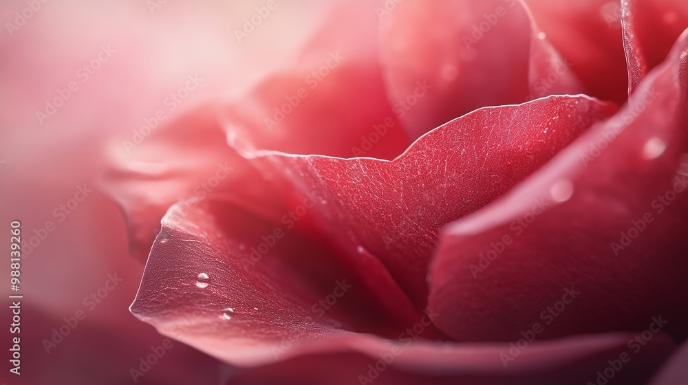 Rose red flower closeup detail blossoming with blurred background Rose red flower closeup detail blossoming with blurred background