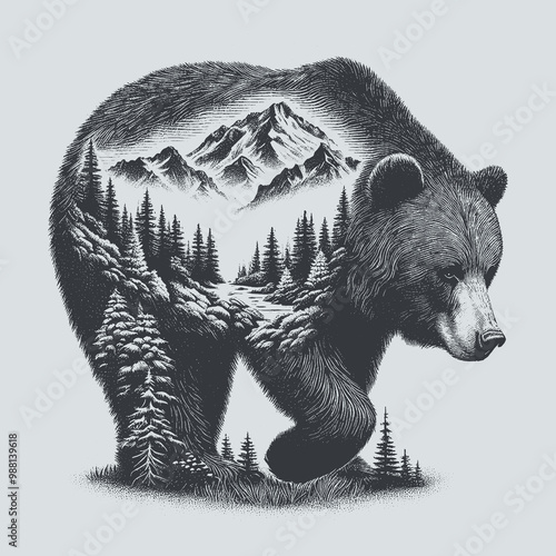 bear vector illustration