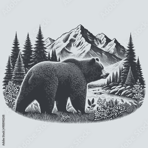 bear vector illustration